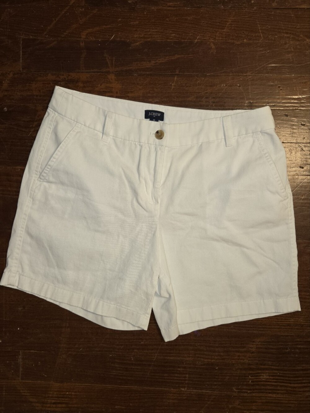 J. Crew White Cotton Bermuda Shorts